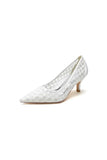 Lace Pointed Toe Wedding Stiletto Heels