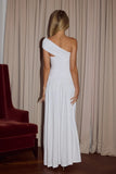 LARSEN ONE SHOULDER MAXI DRESS WHITE