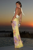 ALEXIS HALTER CUT OUT MAXI DRESS SURI YELLOW
