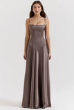 smoke lace up maxi dress