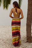 XYLIA HALTER LOW PLUNGE MAXI DRESS ANABELL RED