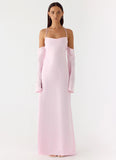 Breathe Me Long Sleeve Maxi Dress Baby Pink