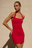FRANCA MINI DRESS CHERRY RED