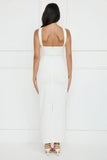 Stylish Fusion Halter Maxi Dress White