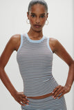Cuddle Knit Tank Top Montauk Stripe