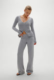 Dawson Knit Fold Over Pants Cloud Cover