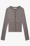 Lenon Cloud Knit Button Up Cardigan Dark Pearl