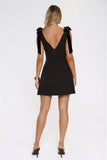 Understated Luxury Mini Dress Black