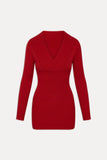 Jade Long Sleeve Knit Mini Dress Heartstrings