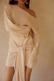HIMARI KNIT MINI DRESS SAND