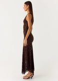 Koka Lace Maxi Dress Cool Chocolate