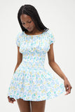 Sadie Mini Dress Coastal Floral