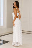 Catching Up Embroidered Maxi Dress White