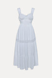 Eden Ruffle Maxi Dress White