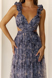 Whisper Lane Maxi Dress Slate Blue
