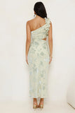 Real Life Doll One Shoulder Maxi Dress Sage