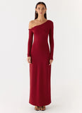 Jordana Twist Maxi Dress Merlot