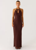 Harlyn Halter Maxi Dress Chocolate