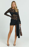 Lioness Midnight Mini Dress In Onyx