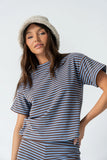 Jannet Striped Top in Blue