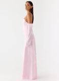 Breathe Me Long Sleeve Maxi Dress Baby Pink