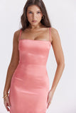 bright peach maxi dress