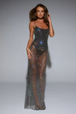 LUXE On Arrival Sheer Maxi Dress Black
