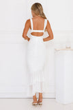 Editor In Chic Mesh Maxi Dress White