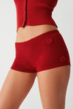 Providence Cloud Knit Mini Short Red Velvet