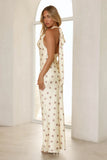 Shes VIP Satin Scarf Maxi Dress Yellow