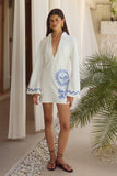 ASTLEY LONG SLEEVE MINI DRESS ASTLEY BLUE