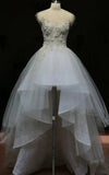 Mini High Neck Sleeveless Bell Beading Zipper Keyhole Tulle Lace Dress