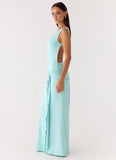 Fault Line Maxi Dress Aqua