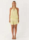 Beginning Mini Dress Butter Yellow