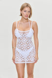 Sunshine Crochet Mini Dress White
