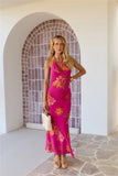 Starlit Island Halter Maxi Dress Pink