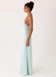 Samaria Halter Maxi Dress Aqua