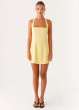 Remi Halter Mini Dress Yellow