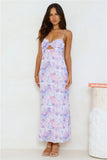 Lavender Tides Mesh Maxi Dress Lilac