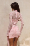 LARNA SLEEVED MINI DRESS MUSK