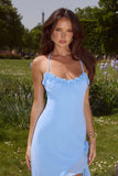 JIONNI RUFFLE MAXI DRESS BLUEBELL