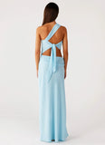 Cindelle One Shoulder Maxi Dress Turquoise