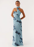 Songbird Maxi Dress Blue Black Floral