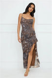 Feline Maxi Dress Leopard