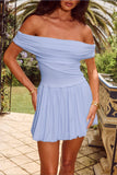MANALLA MINI DRESS PERIWINKLE