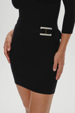 x BELLA HADID Saloon Knit Mini Dress Black