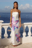 CELESTE MAXI DRESS ORCHID WHITE