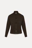 Bea Cable Knit Zip Up Sweater Chocolate Brown