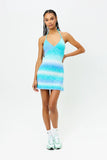 Debbie Knit Halter Dress Blue Horizon