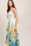 DREAMING OF THE COAST FLORAL MIDI DRESS
